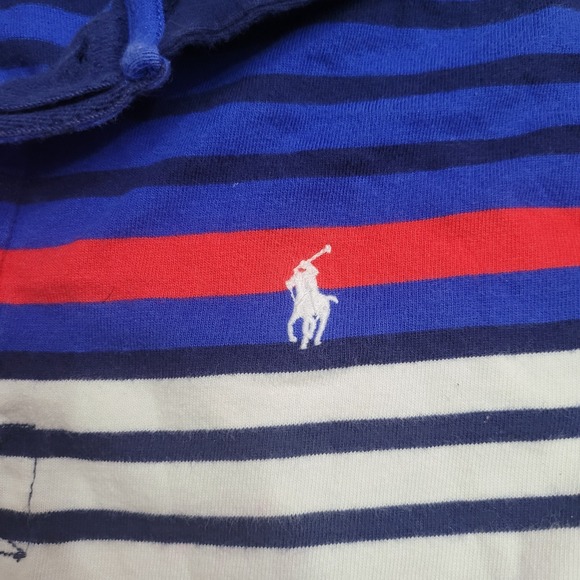 Polo Ralph Lauren Boys (L/G) 14-16 Blue, Red And White Hoodie Striped - Picture 3 of 5